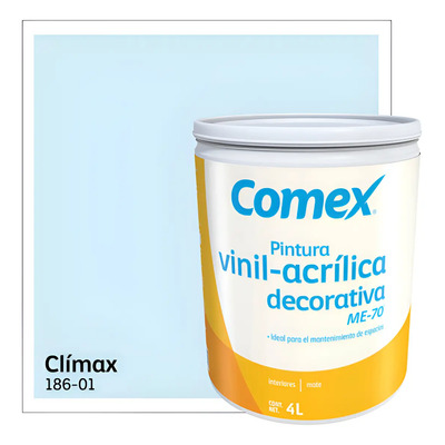 Galón Pintura Vinílica Comex Me-70 4 Litros Colores Acabado Mate Color Climax | Envío gratis