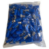 Kit Terminal Pino Chato 16 Mm² Azul 100 Unidades