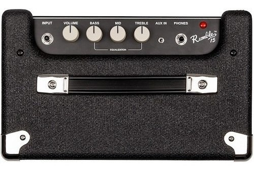 Amplificador De Bajo Fender Rumble 15w (v3) Con Parlante 8 Color Negro