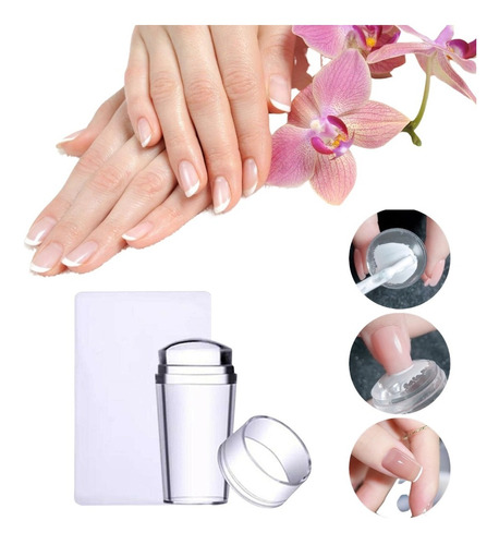 Carimbo De Unha Francesinha Silicone Transparente Nailart