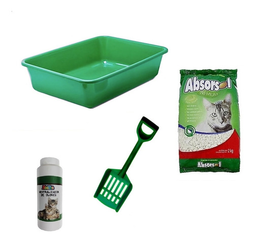 Combo Absorsol 2 Kg, Bandeja Mediana, Palita Y Deo Zootec