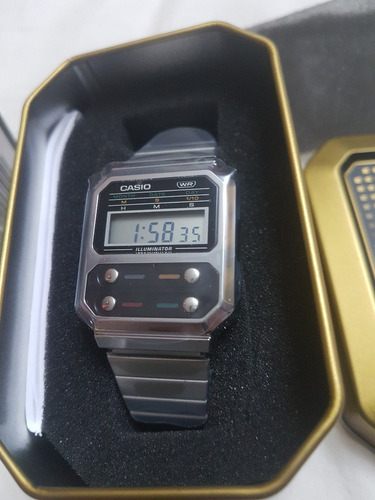 Reloj De Pulsera Retro Casio A100we Alien