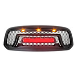 Parrilla Dodge Ram 1500 Negro Letras Led 13-18