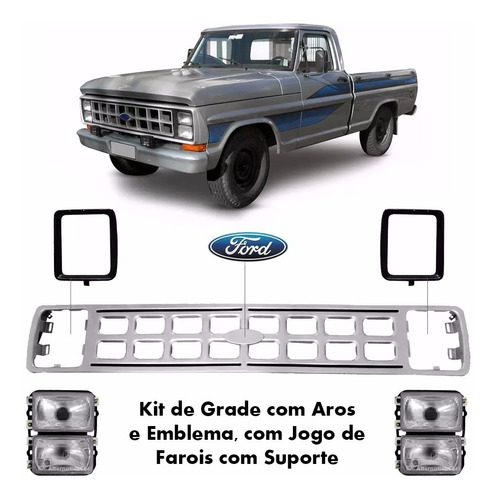 Kit De Grade E Faróis F1000 / F4000 84 85 86 87 88 89 90 91