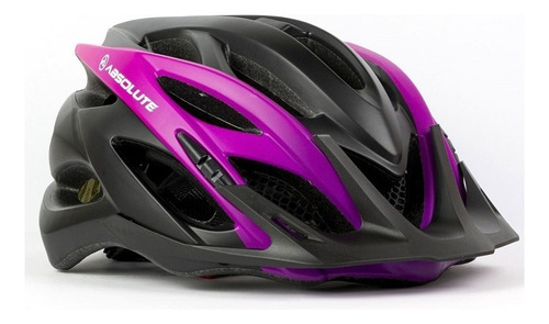 Capacete Ciclismo Absolute Luna C/ Led Cor Roxo Com Preto Cor Roxo Com Preto Tamanho P/m (54-57cm)