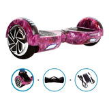 Skate Elétrico 6,5 Aurora Lilás Hoverboard Bluetooth Bolsa