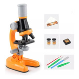 Microscopio De Niños Ópticos 100x 400x 1200x - Infantil Color Naranja