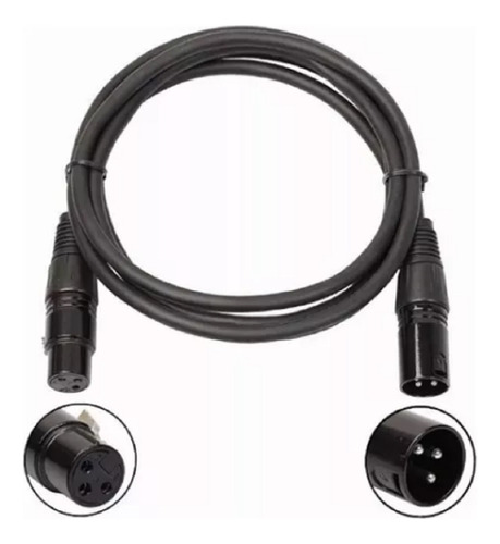 Cable Para Audio Dmx Xlr Canon 6 Metros Balanceado Cobre Ofc