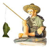 Figurita En Miniatura De Pescador, Accesorios De Decoración