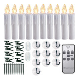 Velas De Ventana De Navidad Con Control Remoto, 10 Velas Led