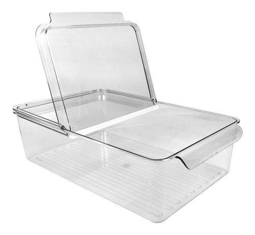 Organizador Apilable Para Heladera Acrilico Tapa Doble