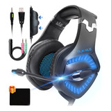 Audifonos Gamer Con Microfono Alambrico Usb 3.5mm Pc/laptop