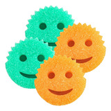 4 Esponjas Scrub Daddy  Fibra Multiusos Suave Y Firme 