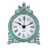 Nikky Home Reloj De Mesa De Cuarzo Pequeño Vintage De Peltre