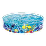 Pileta Rigida Pvc Redonda Motivo Peces 183x38cm Bestway