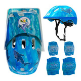 Kit Capacete Infantil Proteção Completa Skate Patins Bike