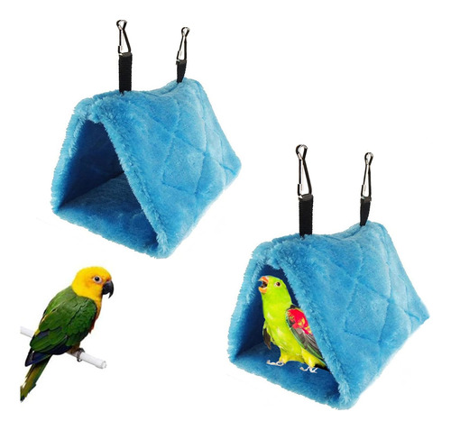 2pcs Hamaca De Felpa Para Pájaros Nido Colgante Para Loros