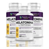 Kit 3 Melatonina + L-triptofano 500mg Magnésio Inositol 