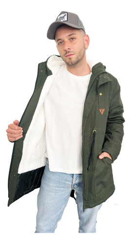 Customs Ba Camperas Hombre Parka Con Piel Campera Invierno B