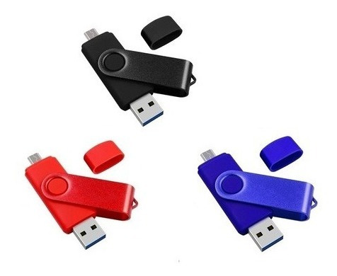 Pen Drive Com 3 Interfaces 1tb Usb-a+ Micro-b+ Type C Brinde