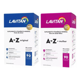 Kit Vitamina Lavitan A-z Homem E Mulher 90 Comprimidos Cimed