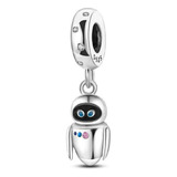 Charm Robot Eve Wall-e En Plata 925 Silver Heart