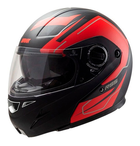 Casco Rebatible Hawk Rs5 Resistance Negro/rojo