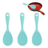 3 Colheres Silicone Peças Para Cozinha Arroz Jogo Kit 3 Und