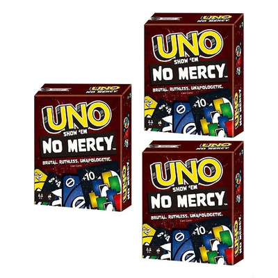 Juego De Cartas Uno No Mercy 3 Para Niños De 7 Años O Más--