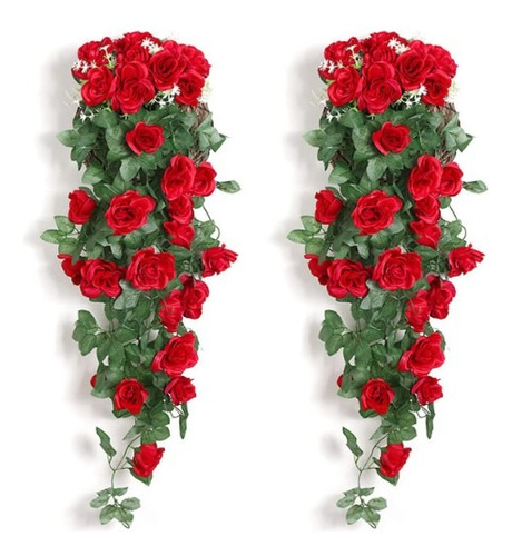 Pack 4 Colgante Rosas Follaje 90cm Boda Flores Mayore Ybl013