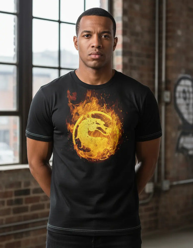 Playera Sublimada Mortal Kombat Scorpio Fuego