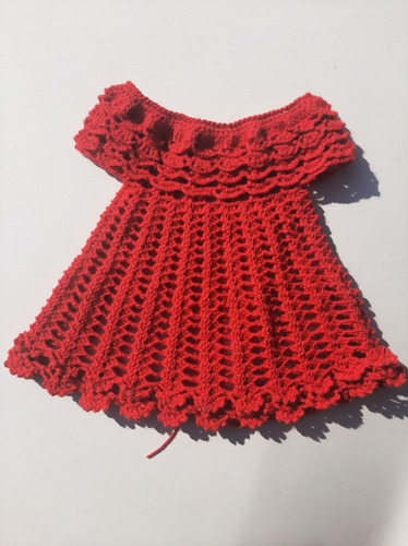 Vestido Tejido A Crochet Para Bebe Modelo 1