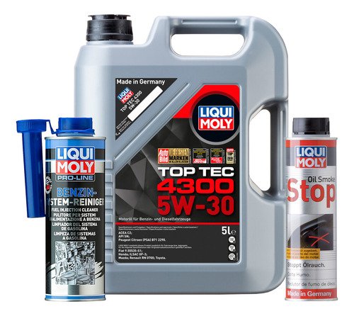 Kit 5w30 Top Tec 4300 Pro-line Oil Smoke Stop Liqui Moly