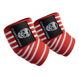 Coderas Para Gimnasio De Compresion Elastica Rojo Con Blanco