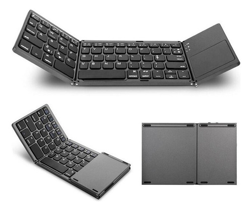 Mini Teclado Bluetooth Plegable Touchpad Elegante Super Slim