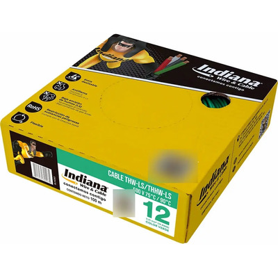 Cable THW-LS\u002FTHHW-LS 12AWG Indiana Cobre Verde 100m Caja | Meses sin interés