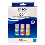 Kit 3 Tintas Originales Epson T504 Cmy