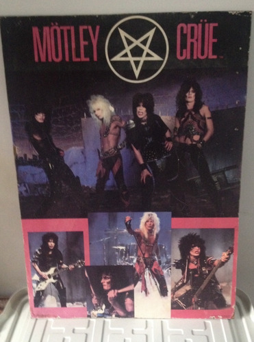 Motley Crue Livro Vhs Poster Lp Matérias Muitos Itens Raros