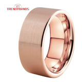 Anillo De Boda De Tungsteno Para Hombre Oro Rosa 10 Mm 12