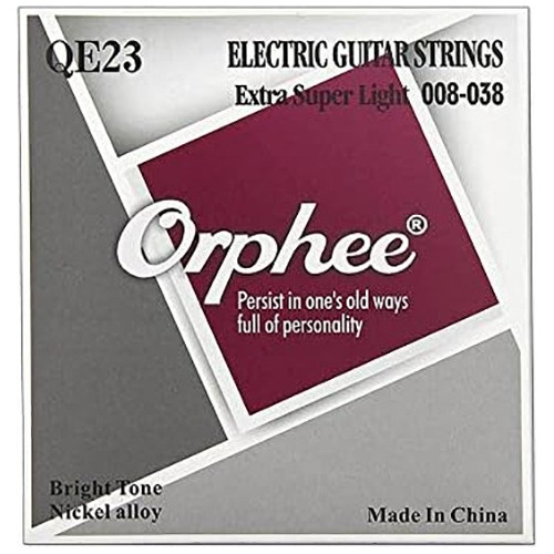 Orphee Qe23 Cuerdas Guitarra Eléctrica Con Núcleo Acero08-38