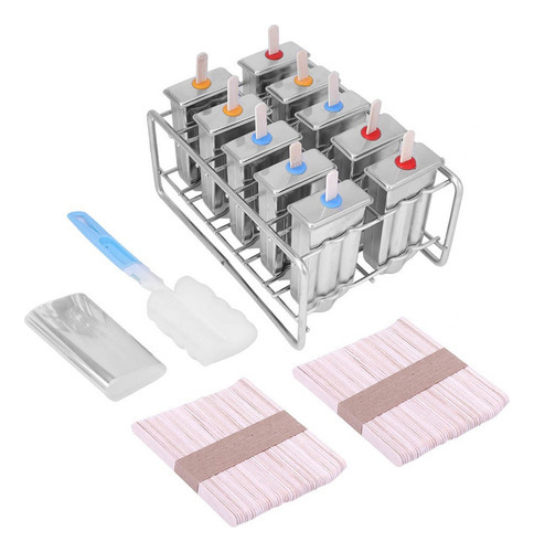 10 Moldes De Acero Inoxidable Para Helado, Helado, Palet [u]