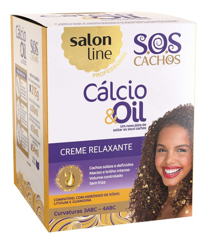 Creme Relaxante Guanidina Sos Cachos Cálcio & Oil Salon Line