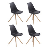 Silla Living Comedor Set X4 Eames Tulip C/ Almohadon Niviko