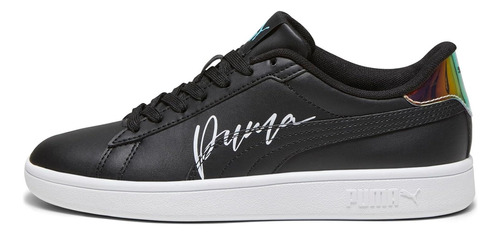 Tenis Casual Puma Smash Crystal 392582 02 Negro Original!