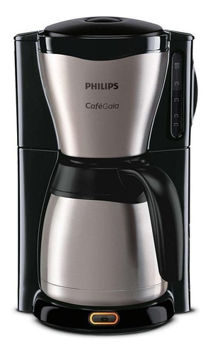 Cafetera Philips Café Gaia Hd7546 Semi Automática Negra Y Plata De Filtro 220v