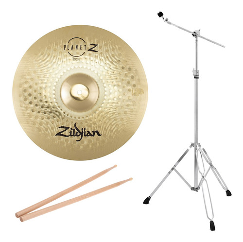 Combo Platillo Zildjian Z16 Soporte Boom Dcbs113 + Palillos