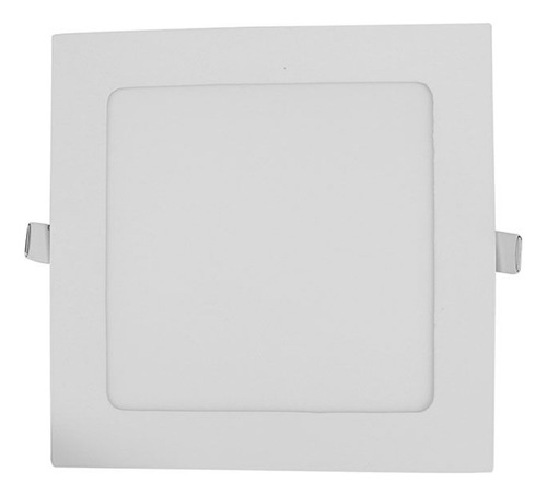 Luminario Led Sanelec 12w Cuadrado Empotrar Luz Cálidablanco