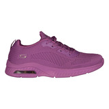 Tenis Skechers 117378ras Squad Air Mujer Color Morado Diseño De La Tela Liso Talla 25 Mx