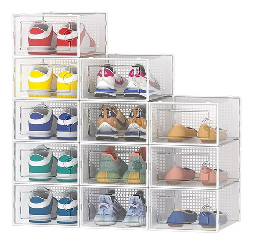 Cajas Organizador De Zapatos Set 4 Zapatero Apilable 