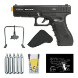 Pistola Airgun Co2 G17 Glock 4.5mm Qgk+300esf+5 Cilindro+kit